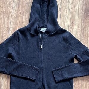 Princess Polly Black zip up sweater